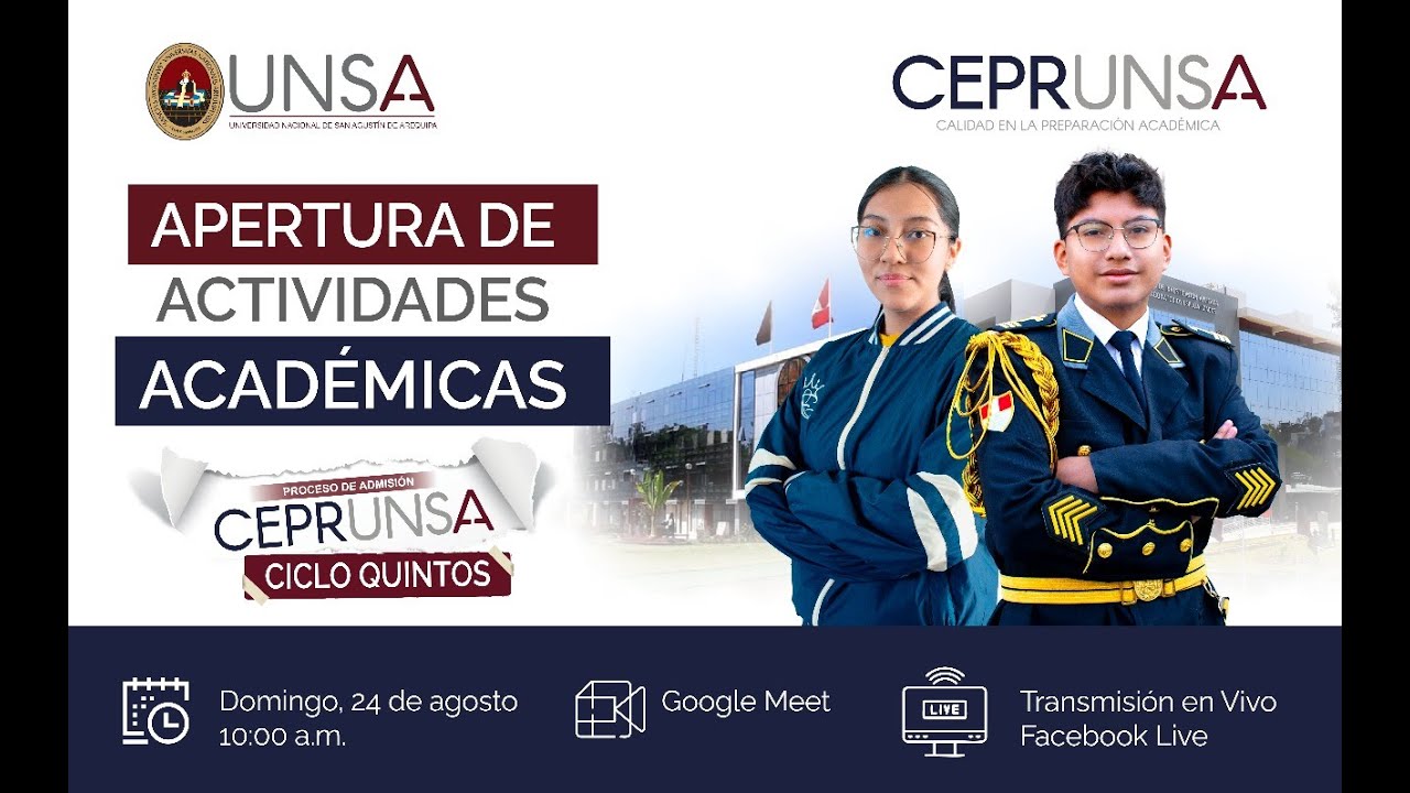 Programa de Apertura de Actividades Académicas
CEPRUNSA – Ciclo Quintos 2026