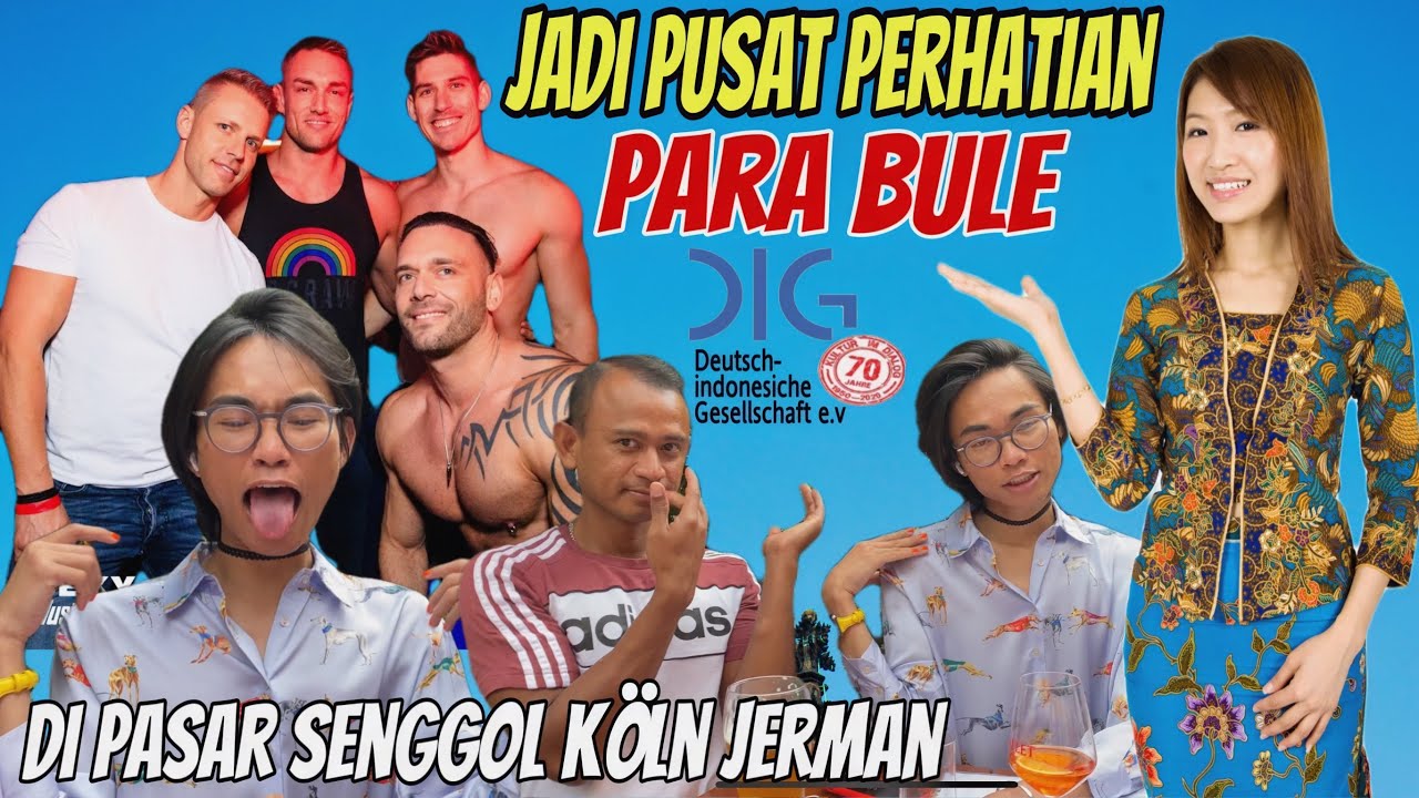 LUCU WARINTIL DI PASAR SENGGOL KÖLN JERMAN JADI PUSAT PERHATIAN BULE
