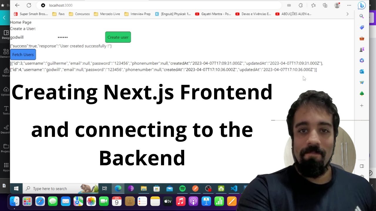 Creating Next.js Frontend and Connecting to the Backend