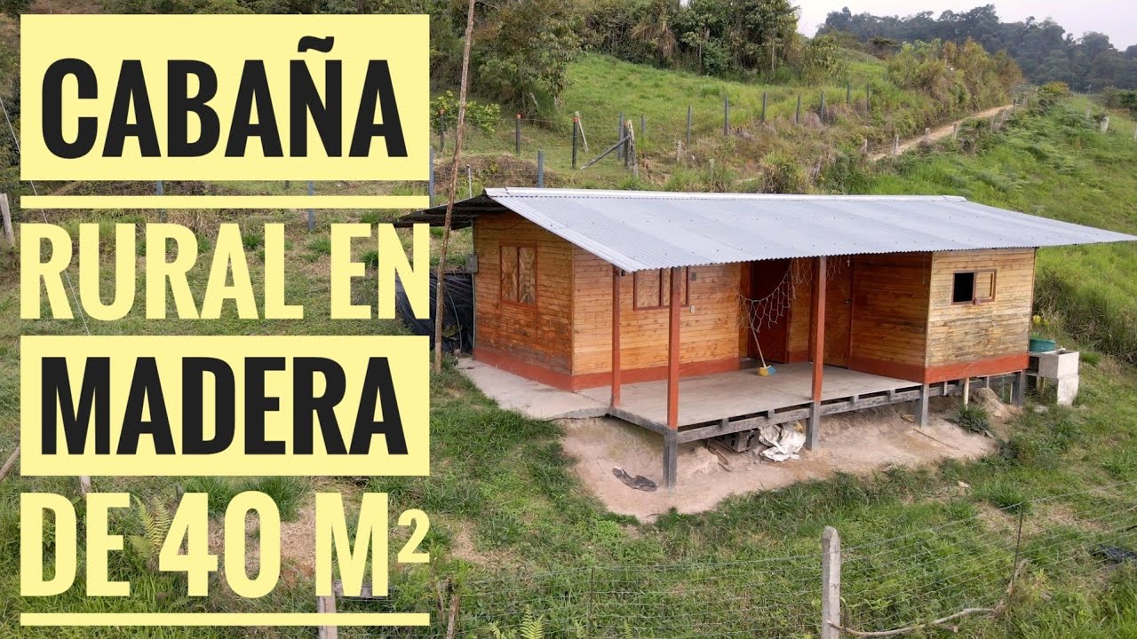 🏡CABAÑA RURAL en madera de 40 mts cuadrados💛