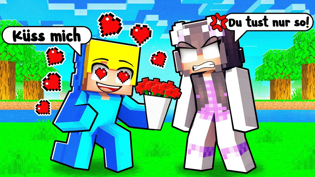 Ich habe so getan als h&auml;tte ich einen CRUSH auf sie in Minecraft!