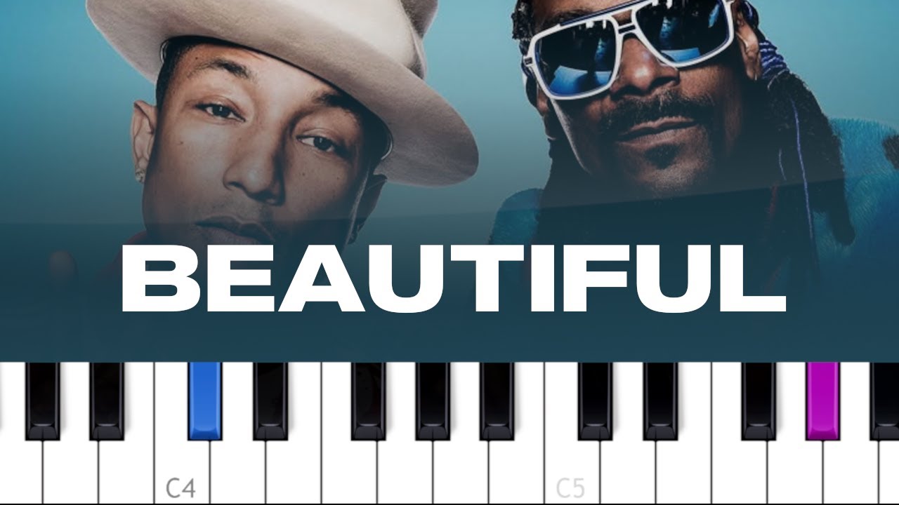 Snoop Dogg - Beautiful ft Pharrell Williams (piano tutorial)
