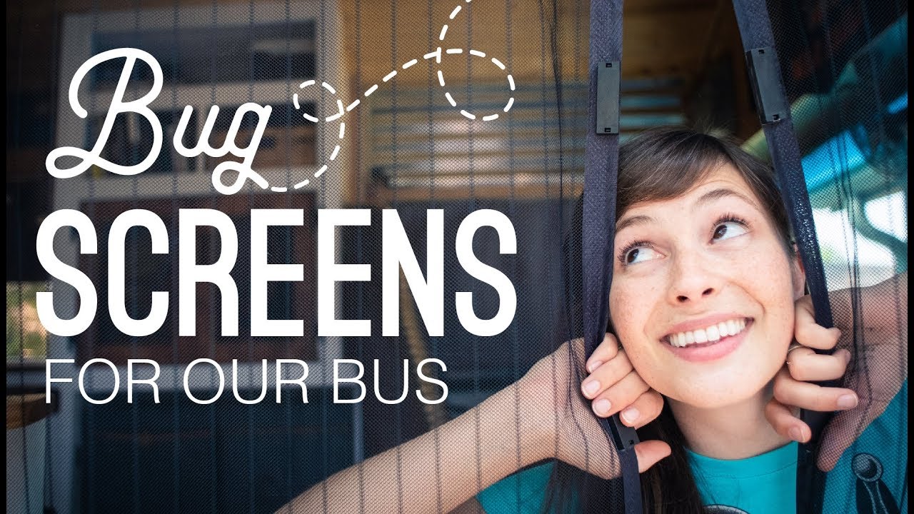 Easy DIY Window Screens for our Bus House | Homemade skoolie Velcro bug screens