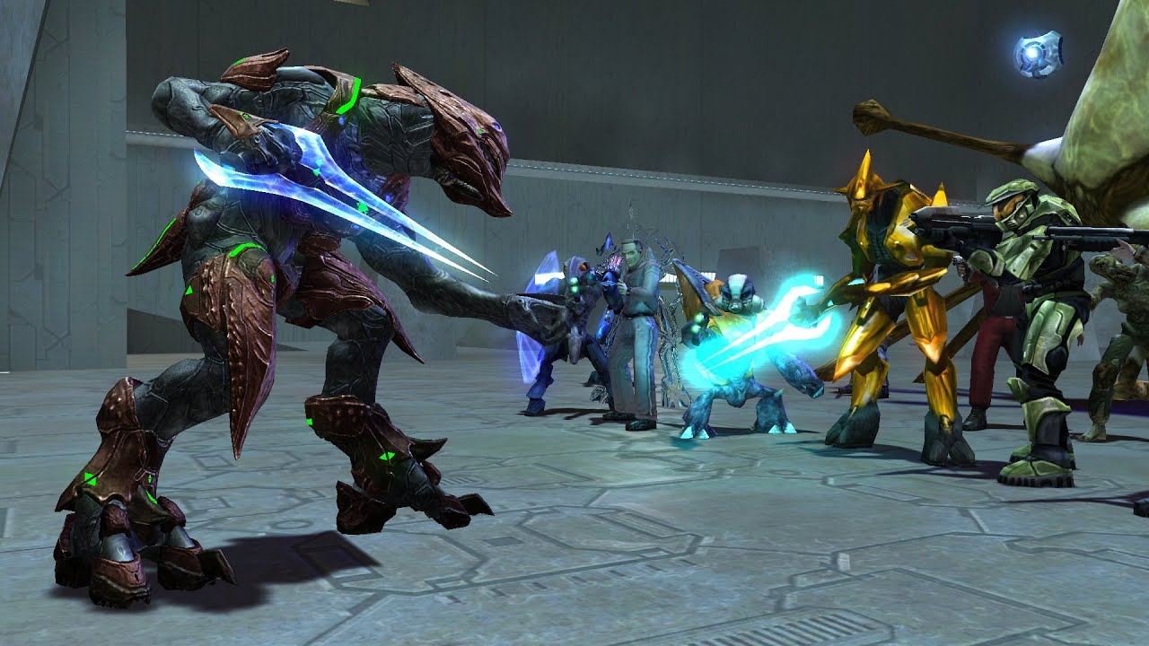 Halo 4 Elite против персонажей Halo 1