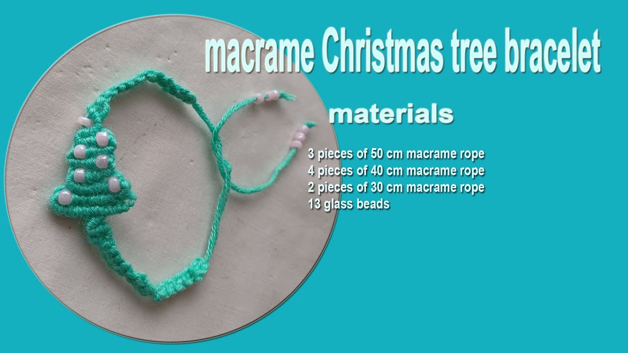 macrame Christmas tree bracelet  🤩💖🤩 DIY /  Macrame Christmas Ornaments -  DIY  -  For beginners