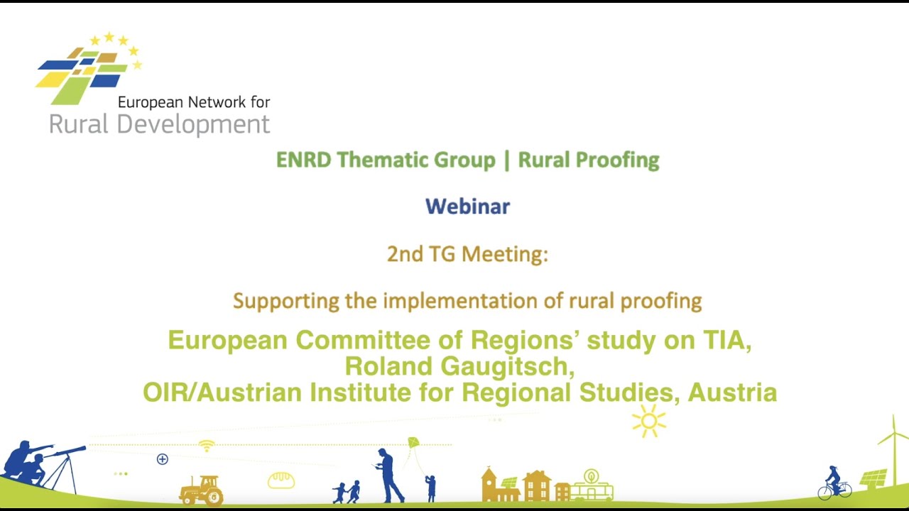 European Committee of Regions study on TIA Roland Gaugitsch OIR:Austrian Institute for Regional Stud