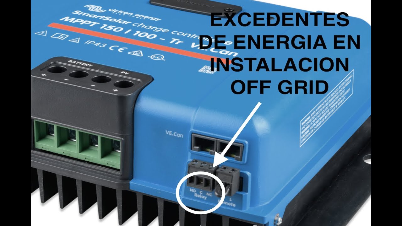 Aprovechar excedentes de energía de instalación off grid con relé de regulador.