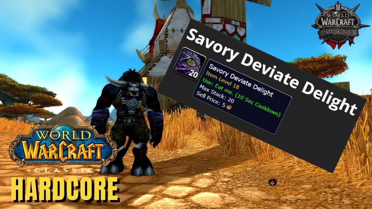 Lucky Savory Deviate Delight drop on my Hardcore Warrior! This is the RUN!