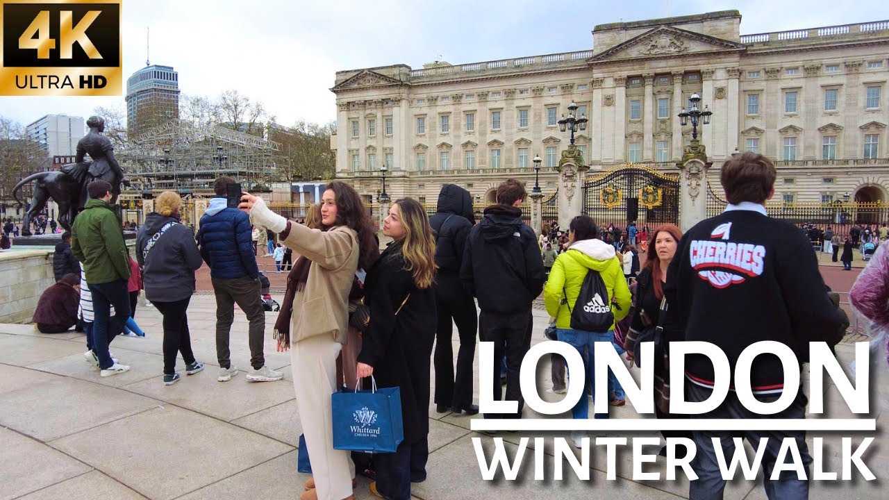 LONDON 2026 WALKING TOUR | Virtual Walk From Buckingham Palace To Big Ben On BUSY Winter Day [4K]