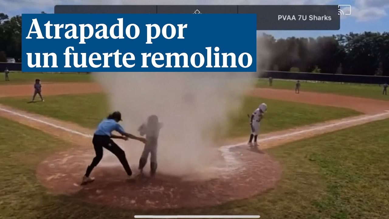 Rescatan a un ni&ntilde;o que fue atrapado por un remolino mientras juega al b&eacute;isbol