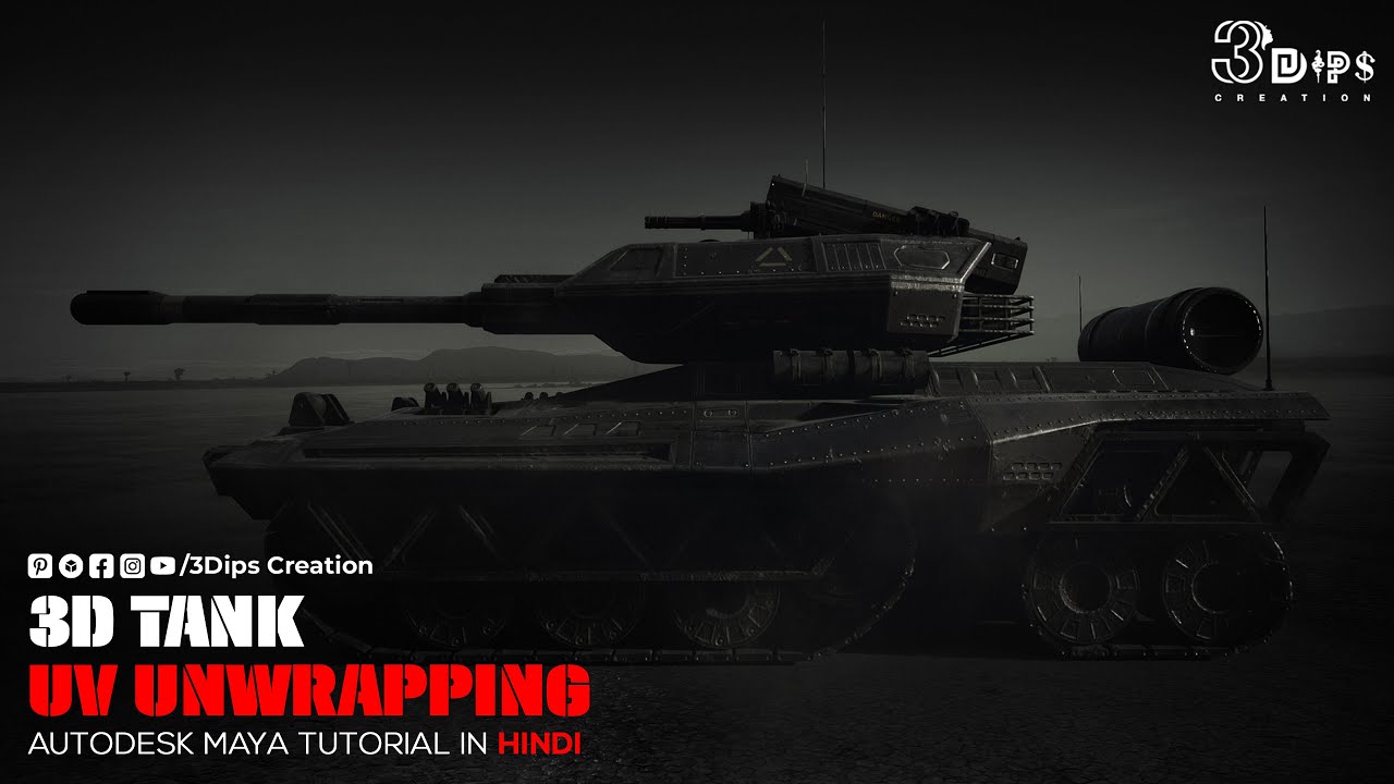 How to UV Unwrap a Tank 3D Model in Autodesk Maya - Easy Step-by-Step Tutorial! #mayatutorial