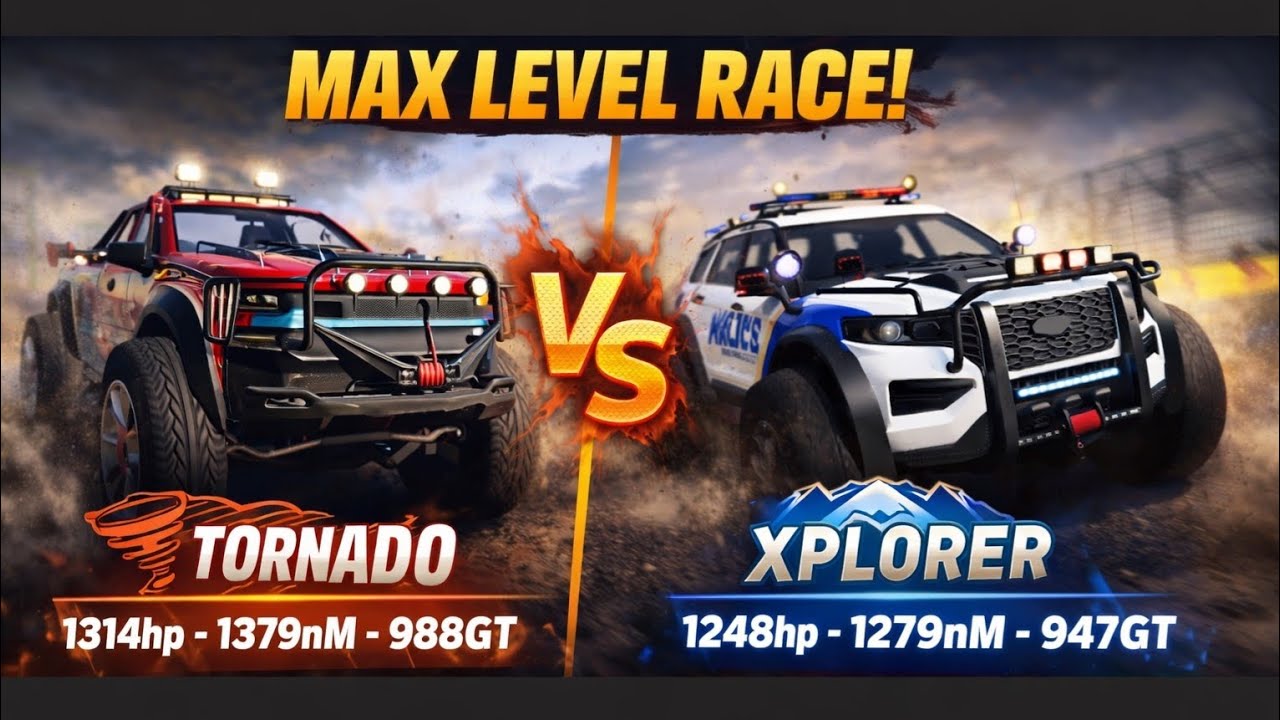 1314 HP vs 1248 HP 💥 Tornado vs Xplorer | Extreme Simulator Race | #offroadleagueonline 