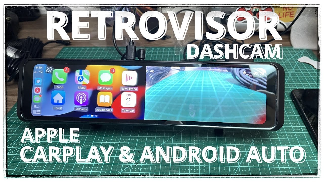Retrovisor com Car Play e Android Auto #ODBPEAK  K4 #Apple #dashcam carplay