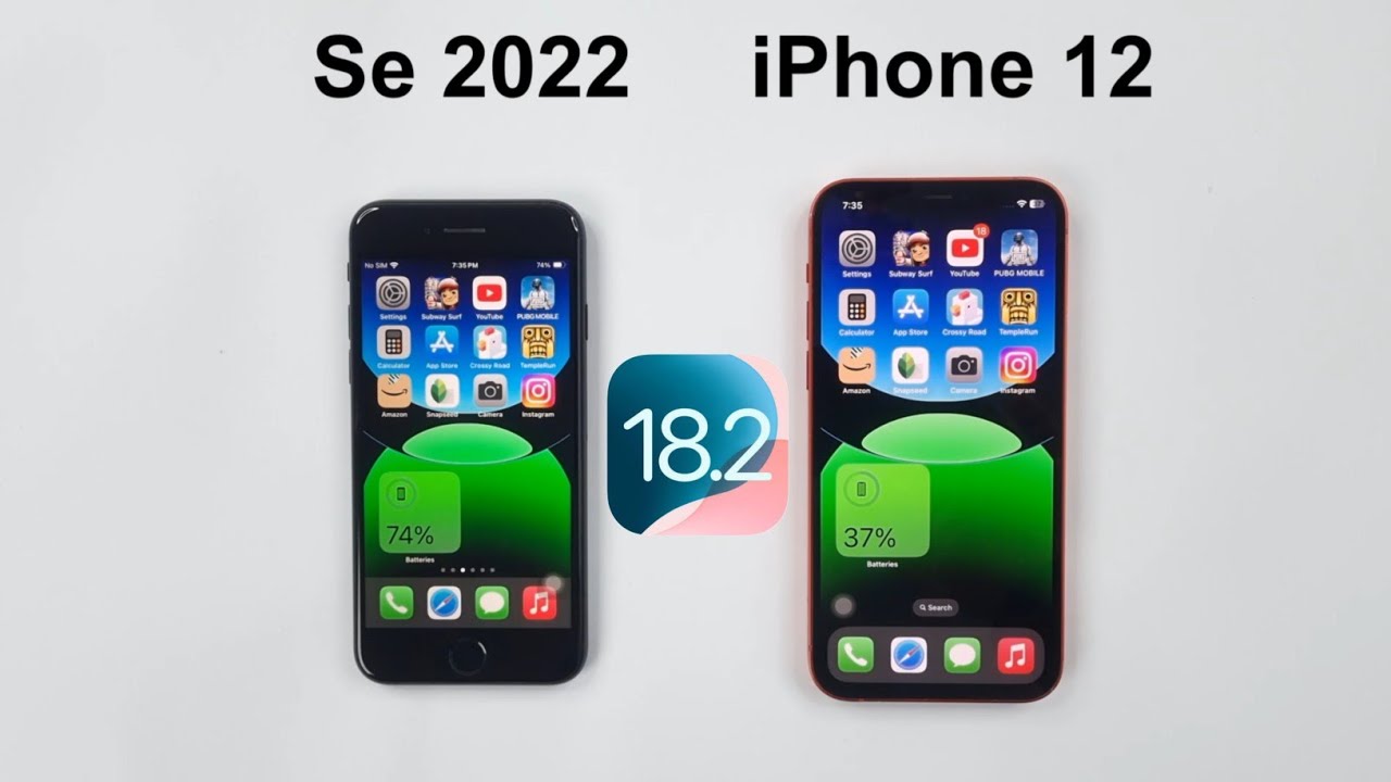 iOS 18.2 - iPhone SE 2022 vs iPhone 12 Speed Test!