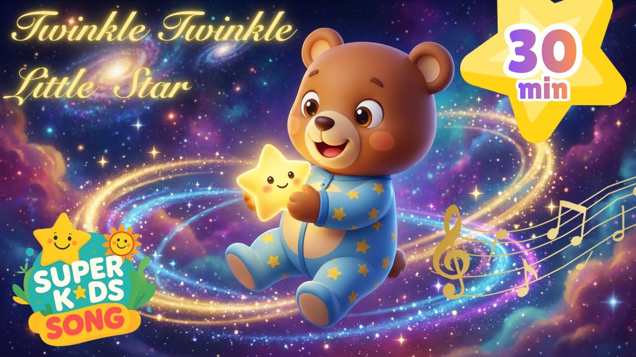 Twinkle twinkle little Bear 🌟 30 min bedtime song