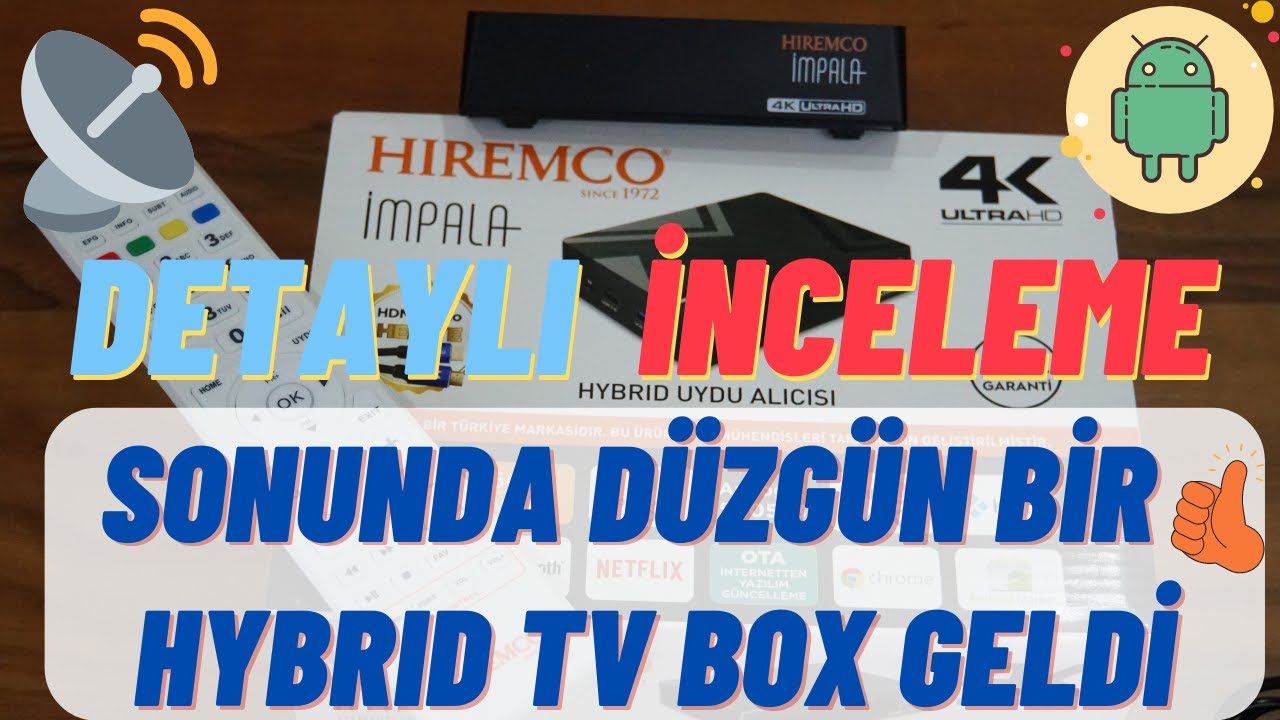 Hiremco Impala Türkiye'nin En Güçlü Hybrid Cihazı Detaylı İncelemede | 4K Uydu Alıcılı AndroidTV Box