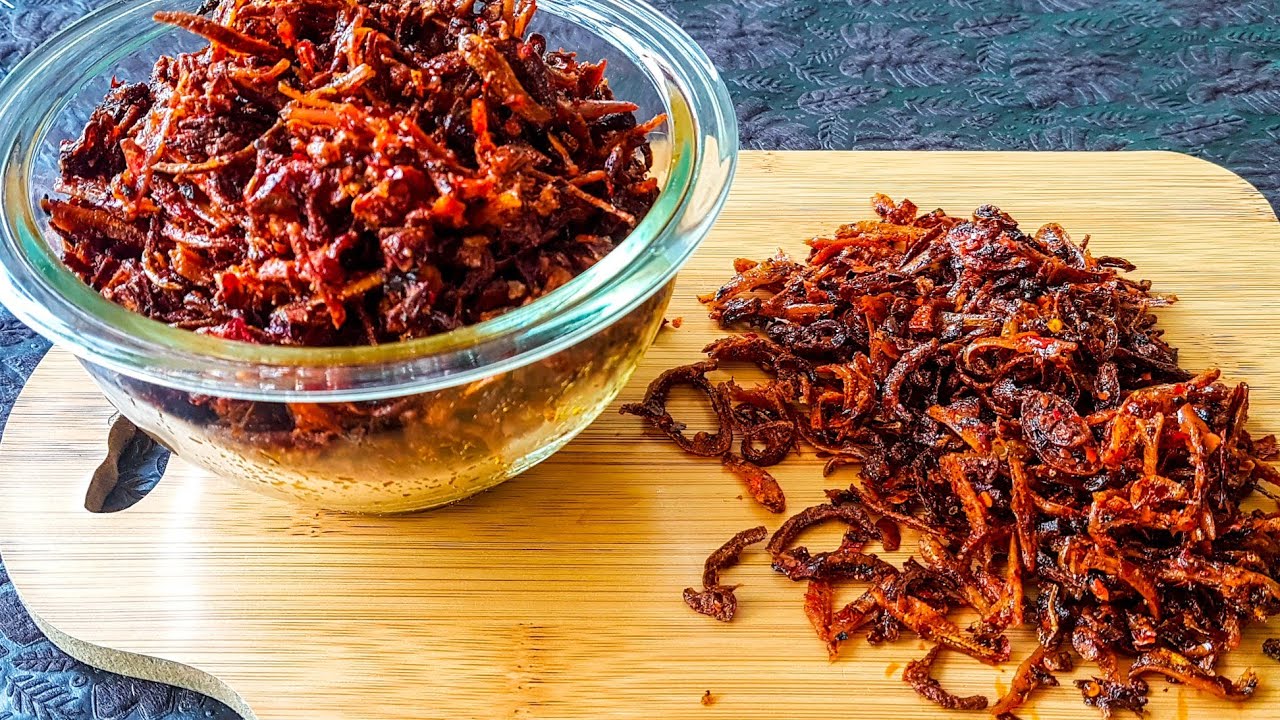 Resepi Sambal Kering Rangup & Garing Ala Che Nor | Kekal Garing & Rangup Sehingga 3 Bulan | 3 Bahan