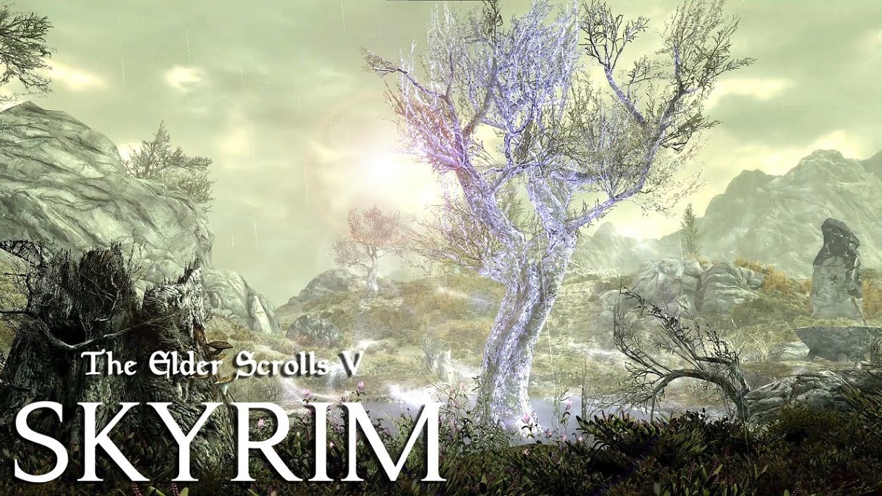 1 Hour of Skyrim - Soothing Rain & Thunder Ambient Sounds