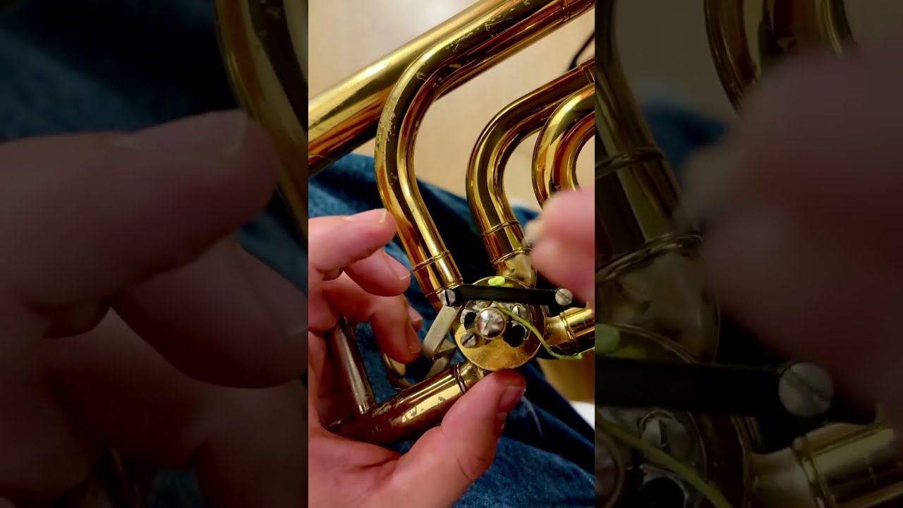 King 3BF  DIY restring trombone rotor linkage - perfect every time!
