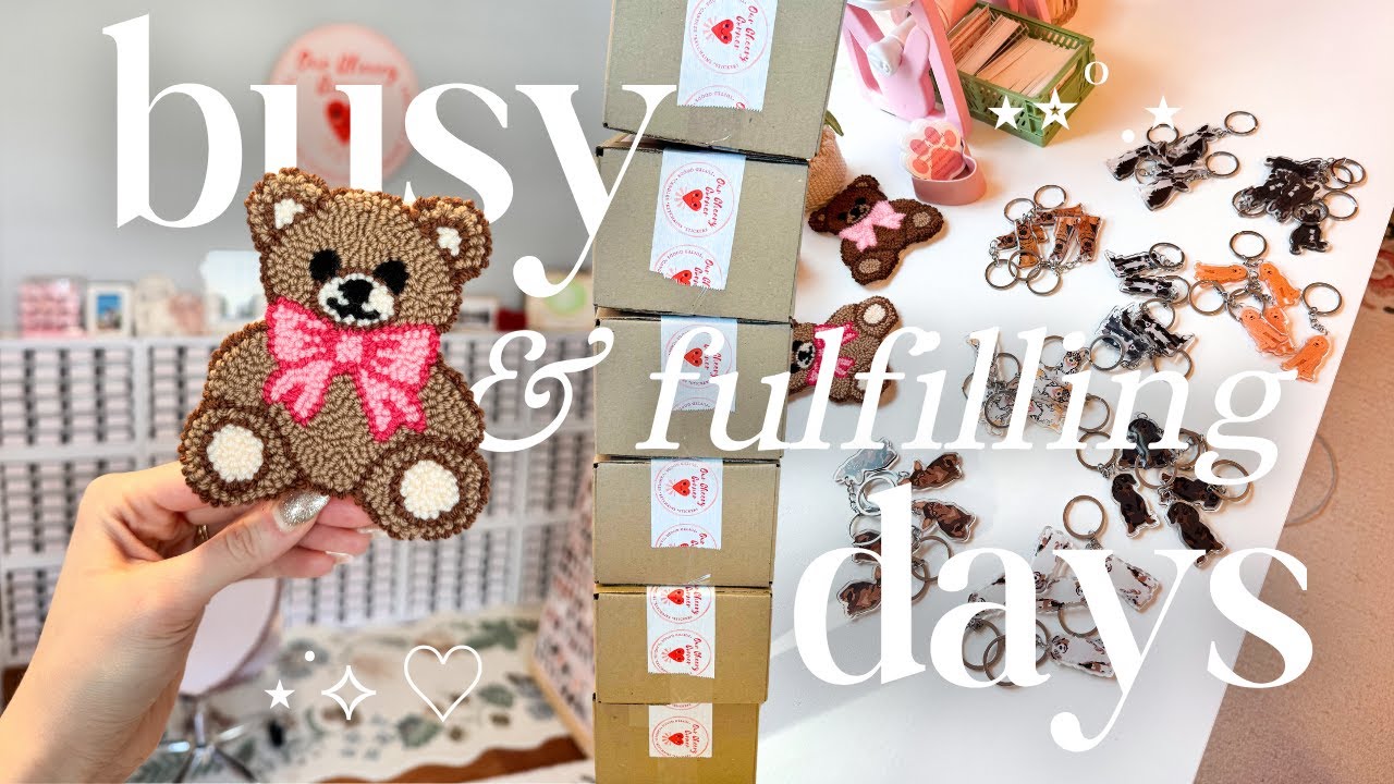 a few busy & fulfilling days in my life as a small business owner⋆˙⟡ ♡