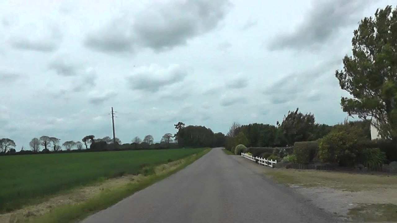Driving From Locronan To Plage de Kervel, Finistère, Brittany, France 27th May 2013