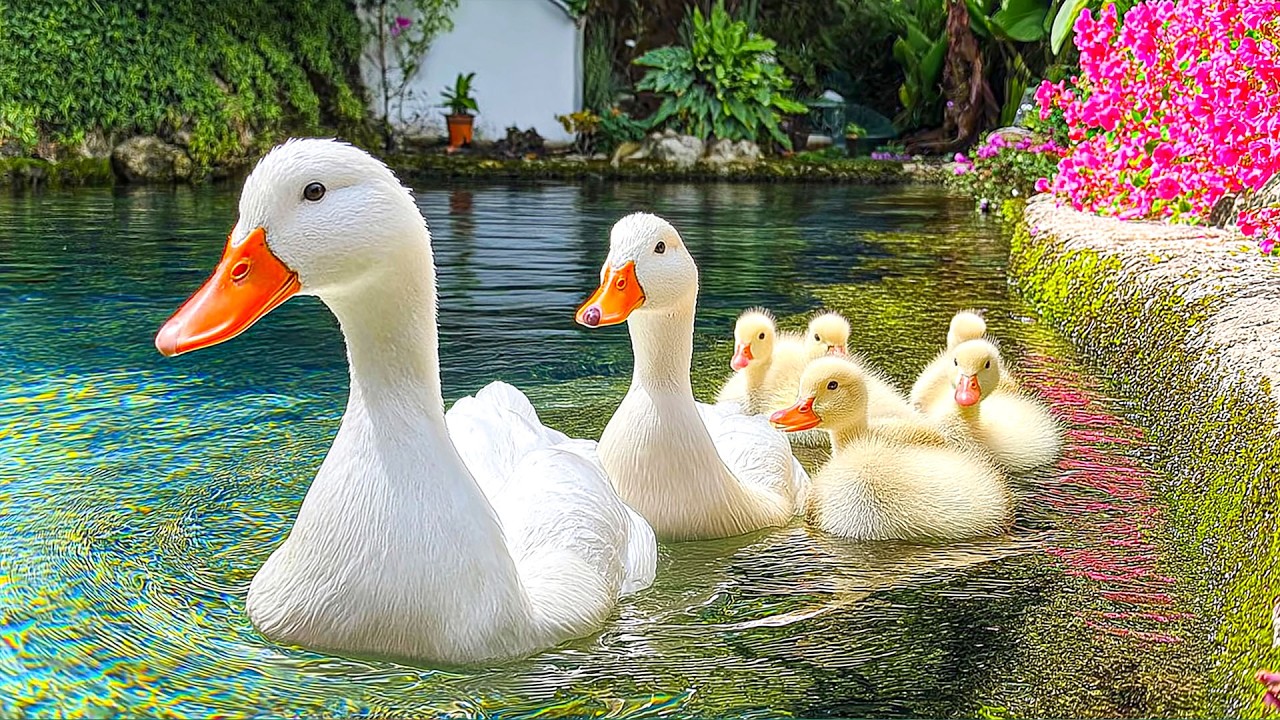 Peaceful Ducks & Water Sounds to Rest Your Mind ~ Melt Stress & Calm Mind Instantly for Deep Sleep 🍃