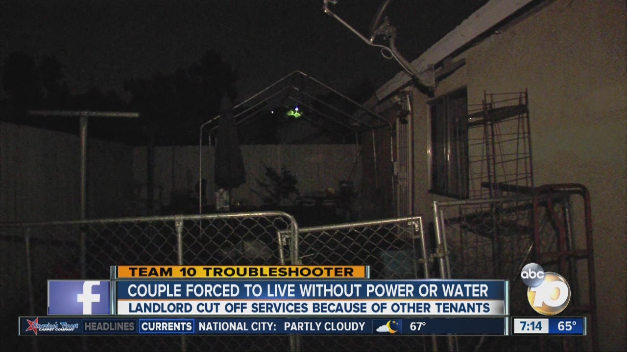 Couple forced to live without electricity, water