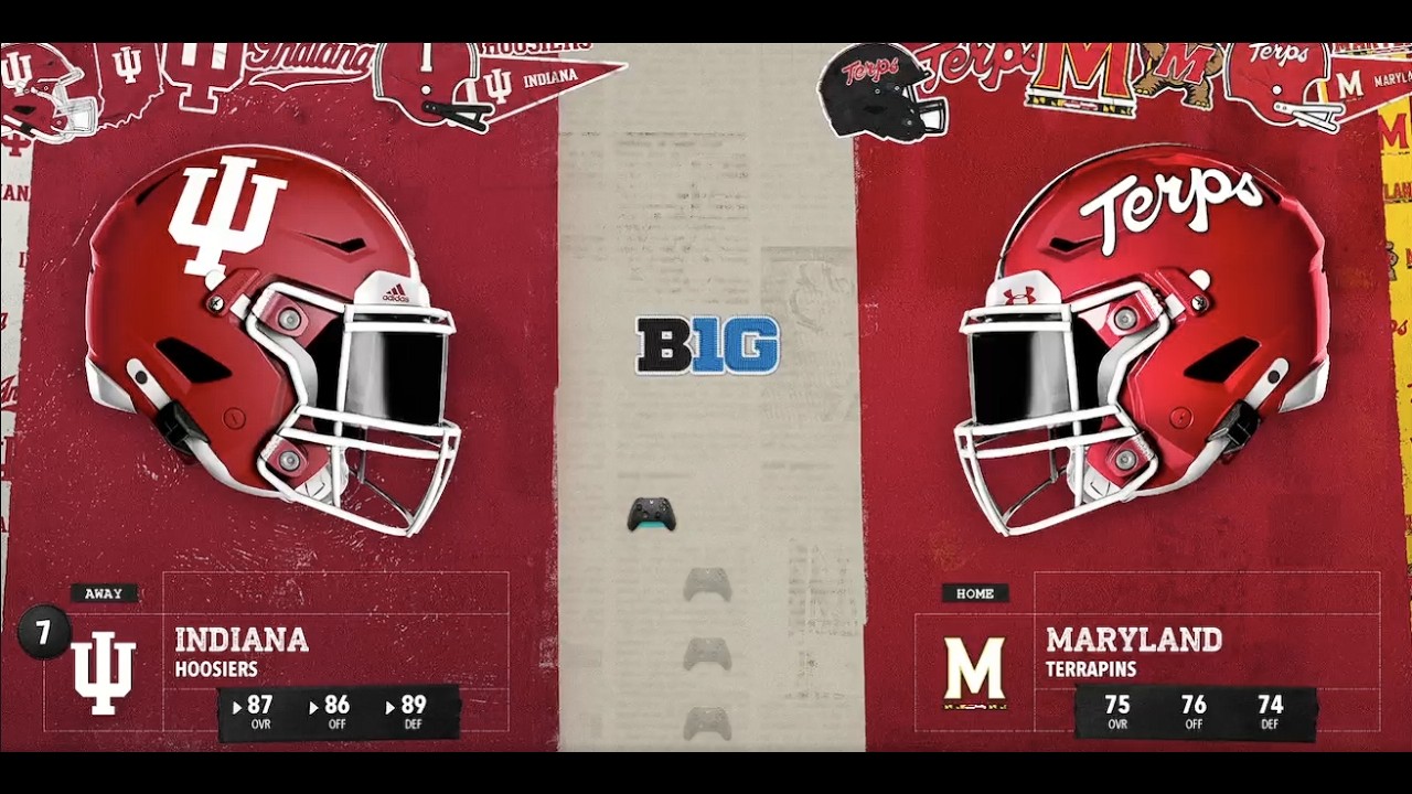 NCAA 26 Indiana rebuild 2036 week 5 Vs. Maryland
