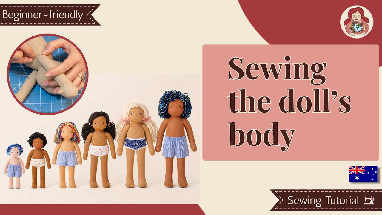 DIY | How to make a Waldorf doll: Assembling the body | Classic Sami Doll Pattern | Part 3