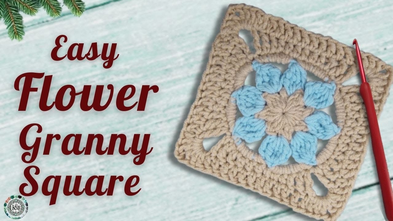 Easy Crochet Flower Granny Square 🌸 Step-by-Step Tutorial | US Terms