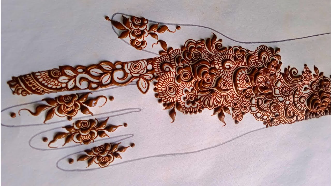 New Heavy Arabian मेहंदी कैसे लगाएंl Front hand beautiful Bel henna design.New and trendy mehndi Bel