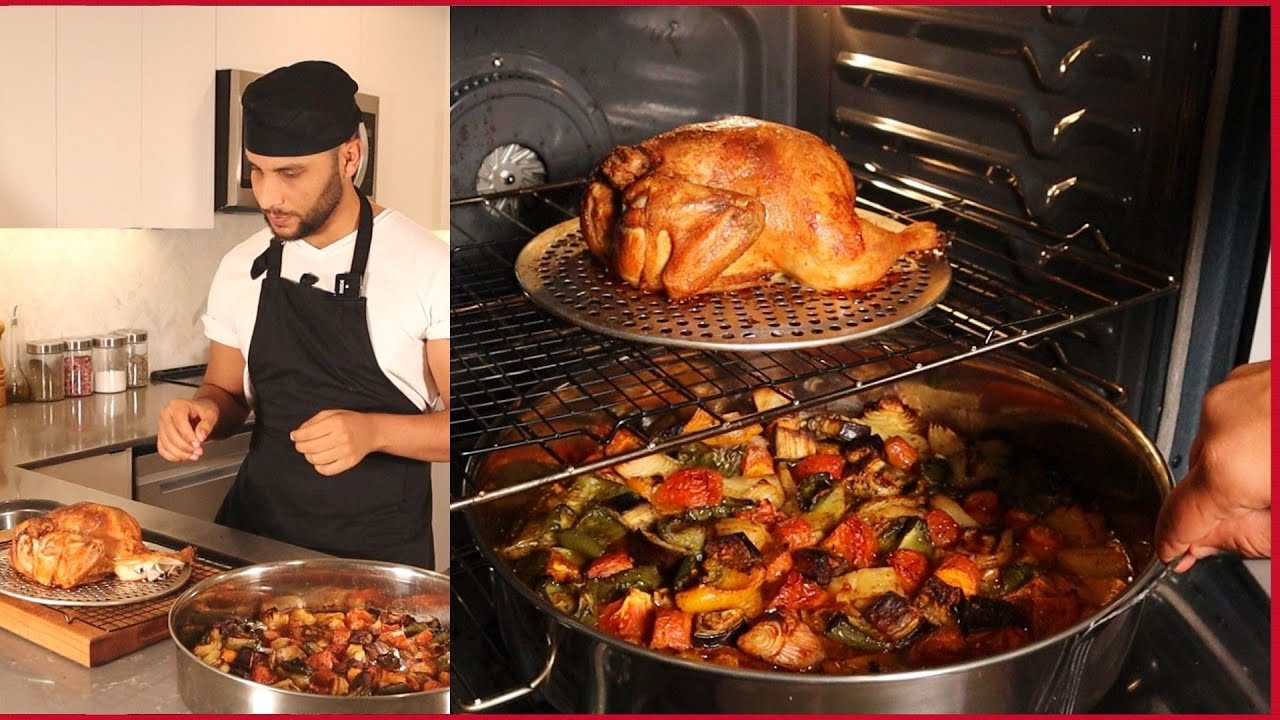 دجاج بالخضار مشوي لازم تجربون الطريقه. Chicken and Veggies