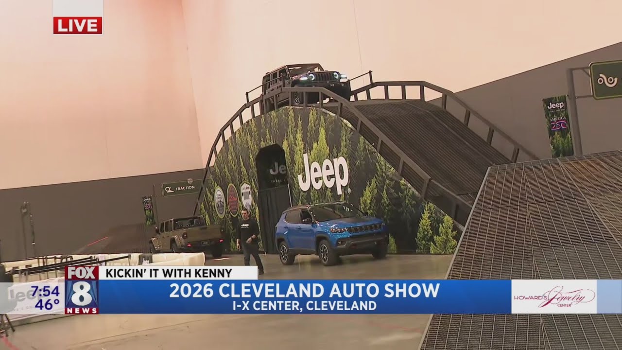 Kenny test drives a Jeep at the 2026 Cleveland Auto Show