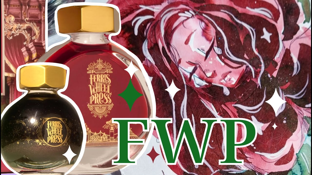 Holiday Inks ⭐️ The Velvet Ballet and FerriTales Twinkling Tea  ⭐️ FWP Swatching and Demo Art