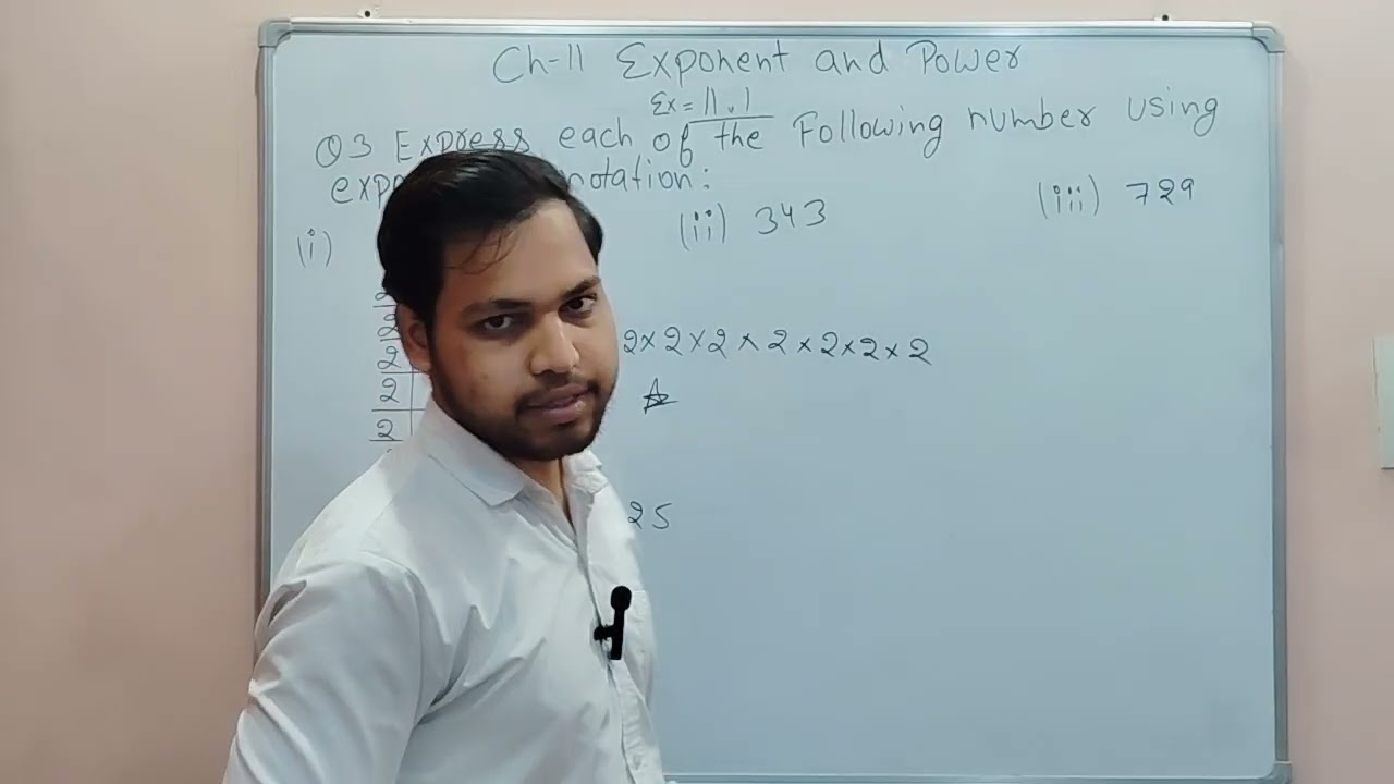 Class-7 ch-11 Exponent and power (ex-11.1)