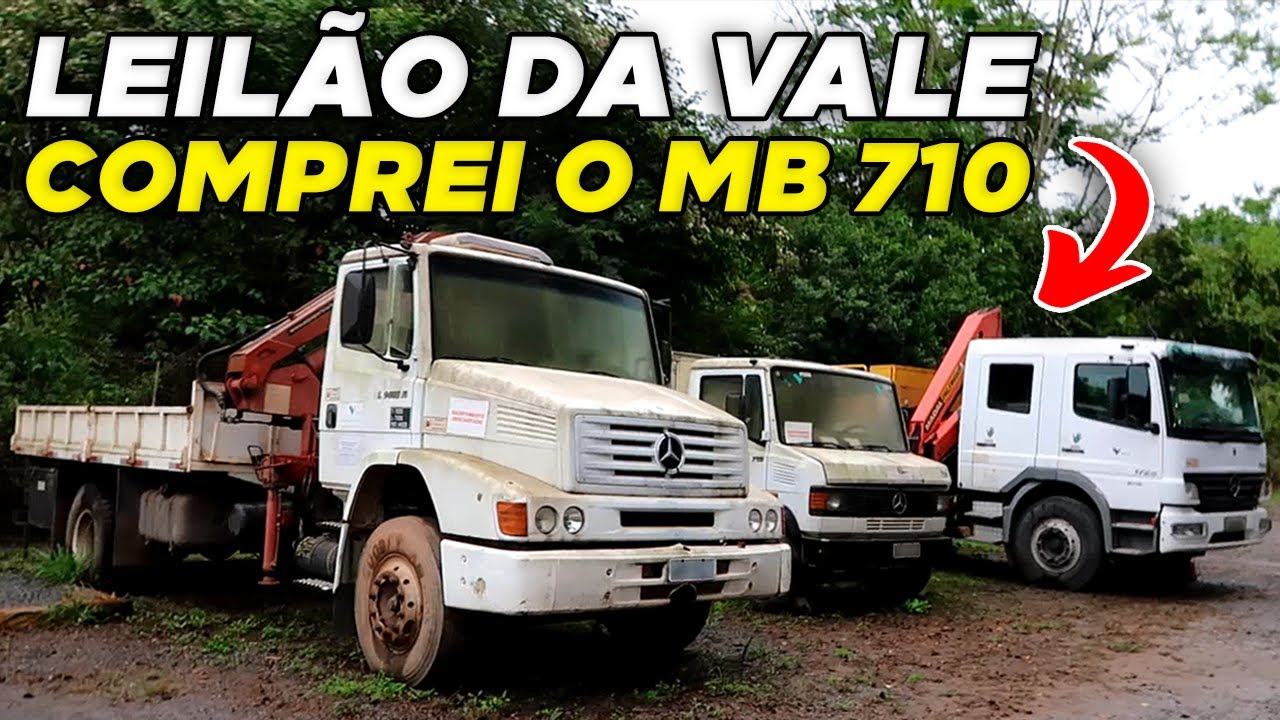 LEILÃO DE CAMINHÕES DA VALE POUCO RODADOS *comprei o mb 710*