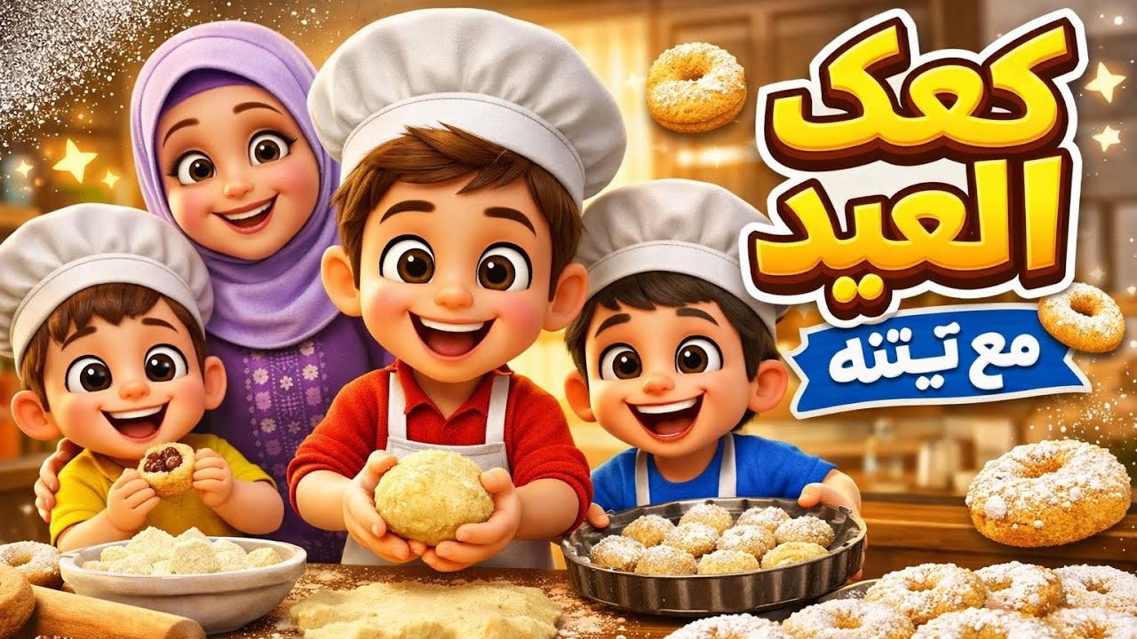 🎉 كعك العيد مع عمر وسليم ويحيي | يوميات ممتعة عند تيته 🍪✨