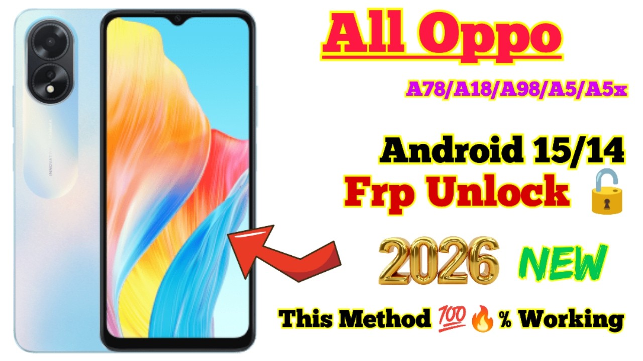 All Oppo Android 15 Frp Bypass 2026 | All Oppo Android 14/15 Google Account unlock | Oppo A18 frp |