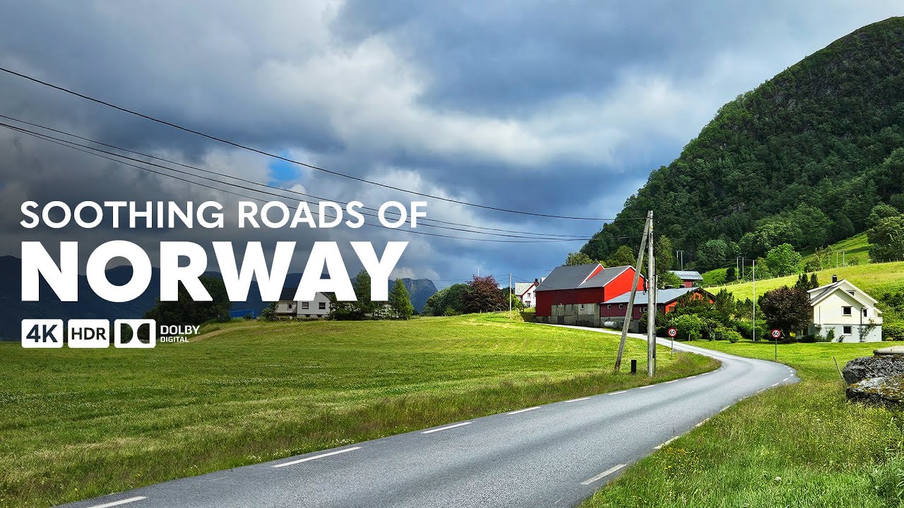 4K Scenic Relaxation Drive - Soothing Roads of Norway NO | Berknest