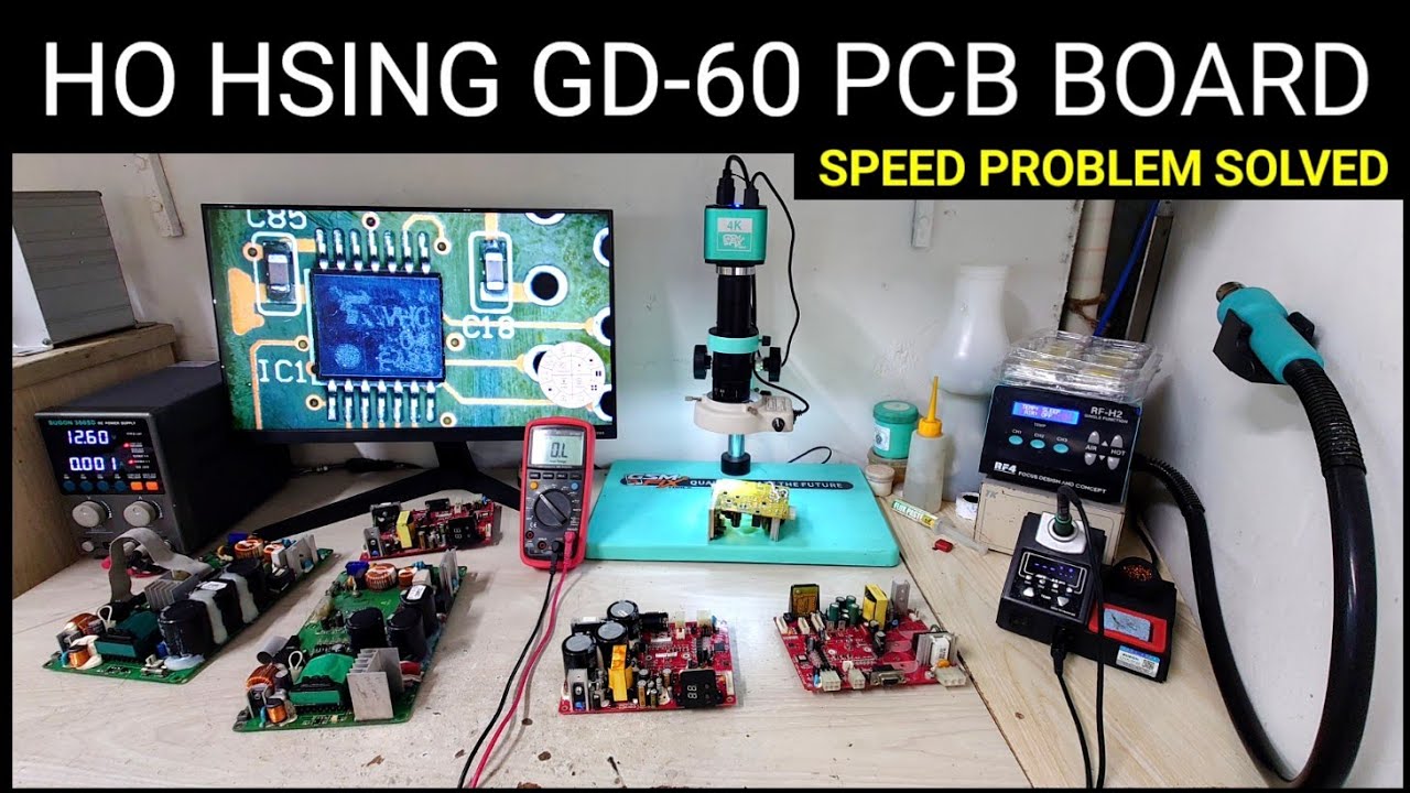 HO HSING GD-60 PCB BOARD SPEED PROBLEM SOLVED /ho hsing GD-60 control box speed problem solve