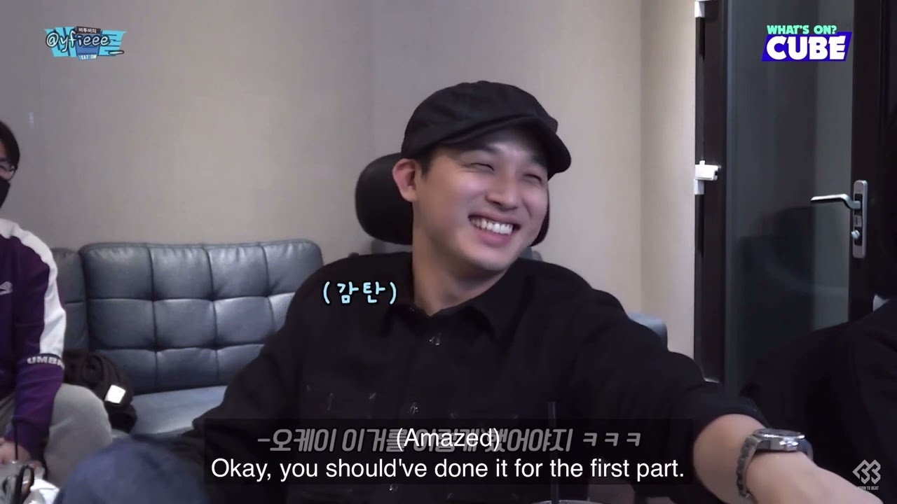 Hyunsik’s directing BTOB for The Song’s recording. #BTOB #Hyunsik