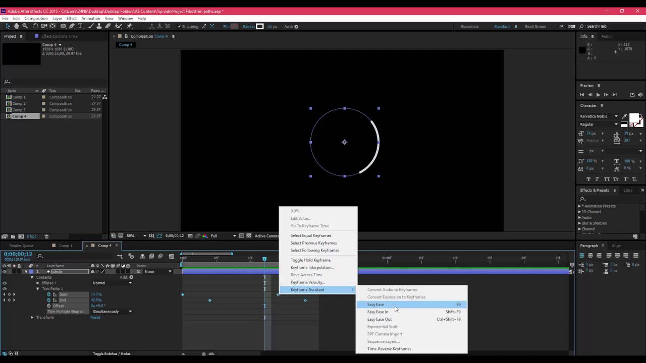 Tuesday Tips - Trim Paths in After Effects