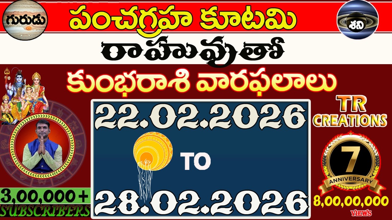 కుంభరాశి || వారఫలాలు|| KUMBA RASI FEBRUARY22nd to FEBRUARY28th WEEKLY #TRCREATIONS