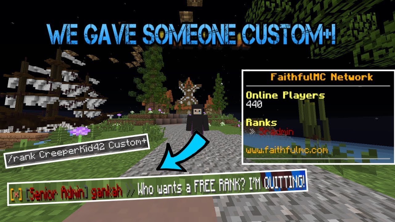 (ADMIN SERIES) WE GAVE RANDOM PEOPLE FREE RANKS?! - FaithfulMC 8.0 Staff Series