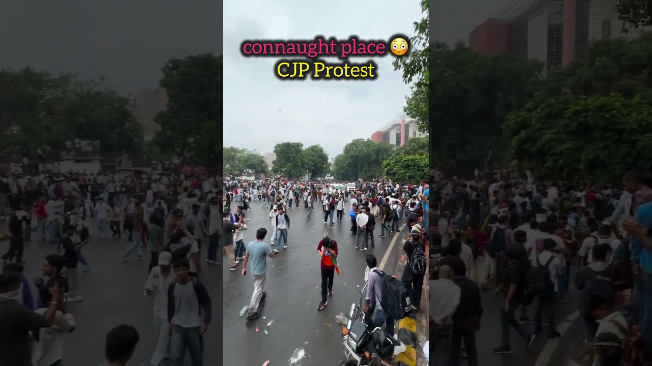 Connaught Place In CJP Protest😱 #cockroachjantaparty #jantarmantar #cjp #protest #genzprotest #fyp