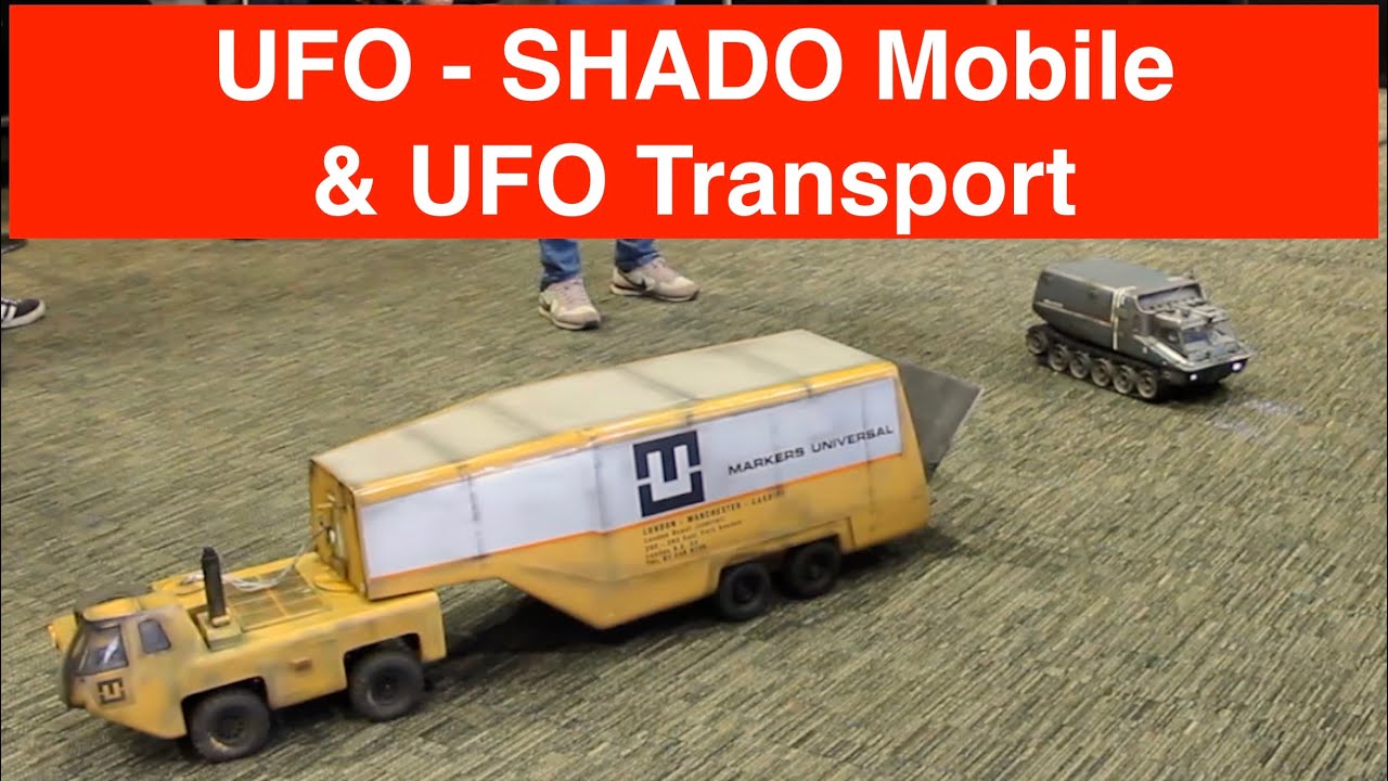 SHADO Mobile drives out of SHADO Mobile Transporter & loads back in! - Studio scale RF / RC models