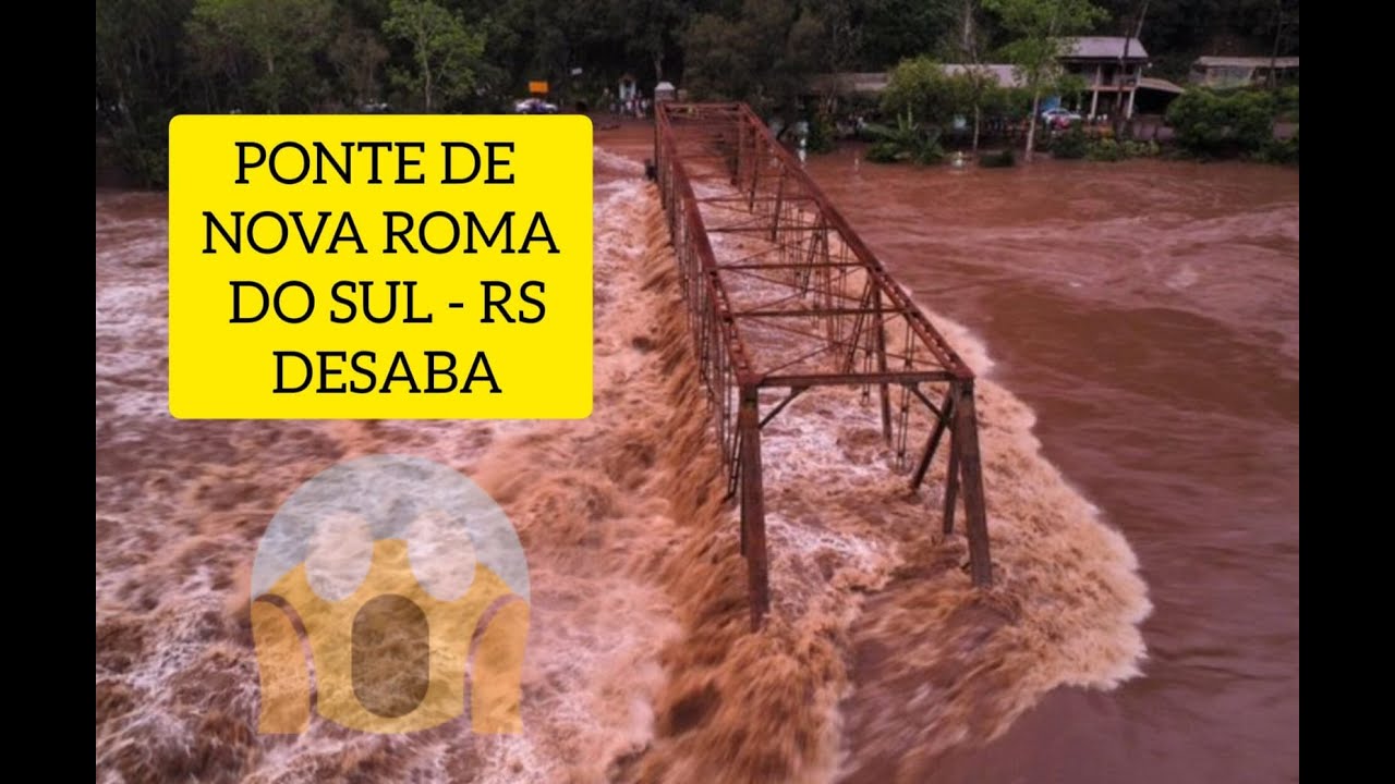 A ponte de Nova Roma do Sul - RS desaba