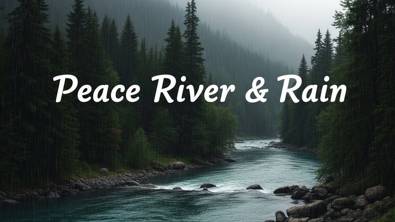 Soothing Steady Rainfall with River Soundscape for Anxiety Relief and Inner Peace