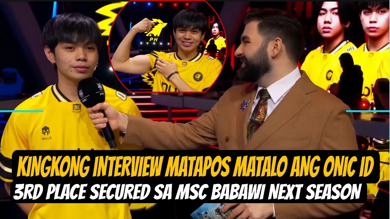 KINGKONG interview matapos matalo ang ONIC ID at makuha ang 3rd place, babawi nalang next season