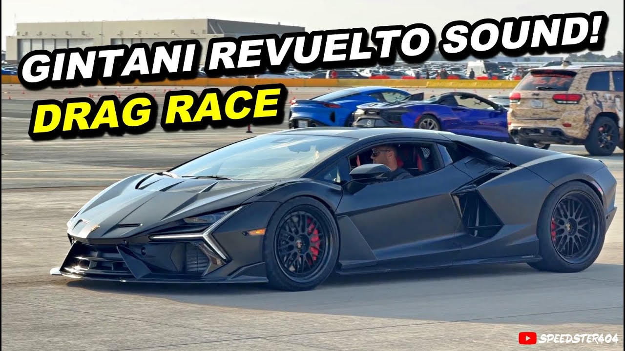 Gintani Lamborghini Revuelto Top Speed Run & Drag Racing! Flames & Exhaust Sound